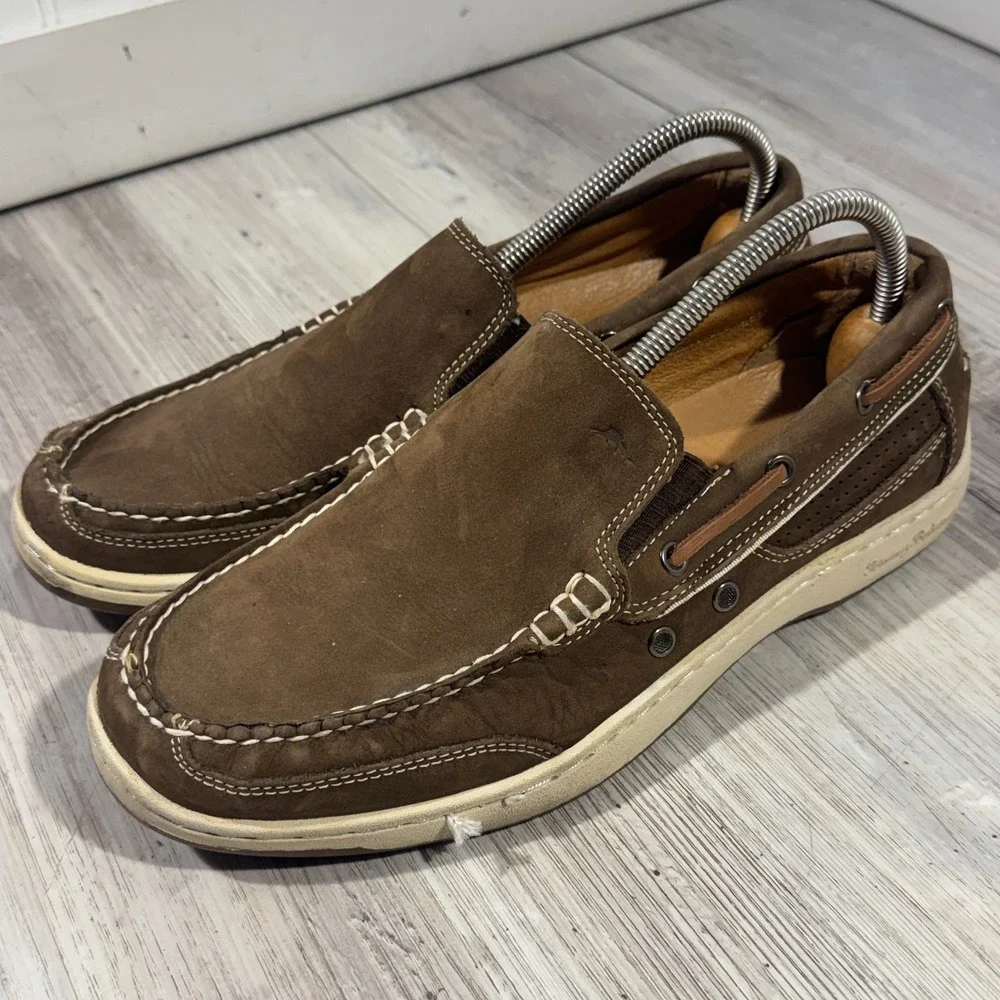 Tommy Bahama First Mate‎ Nubuck Shoes Mens US Size 10M Dark Brown